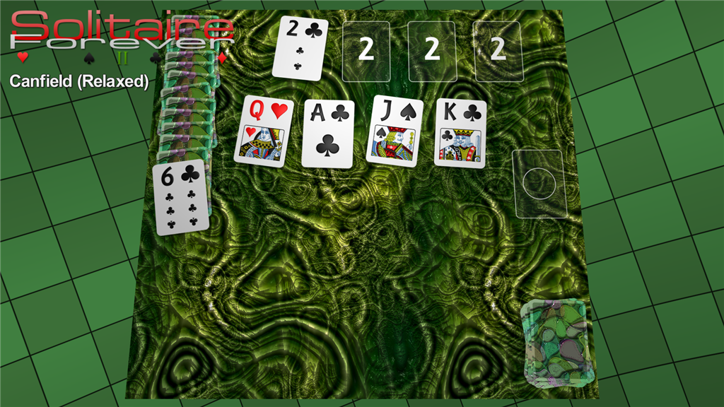 Canfield (Relaxed) solitaire